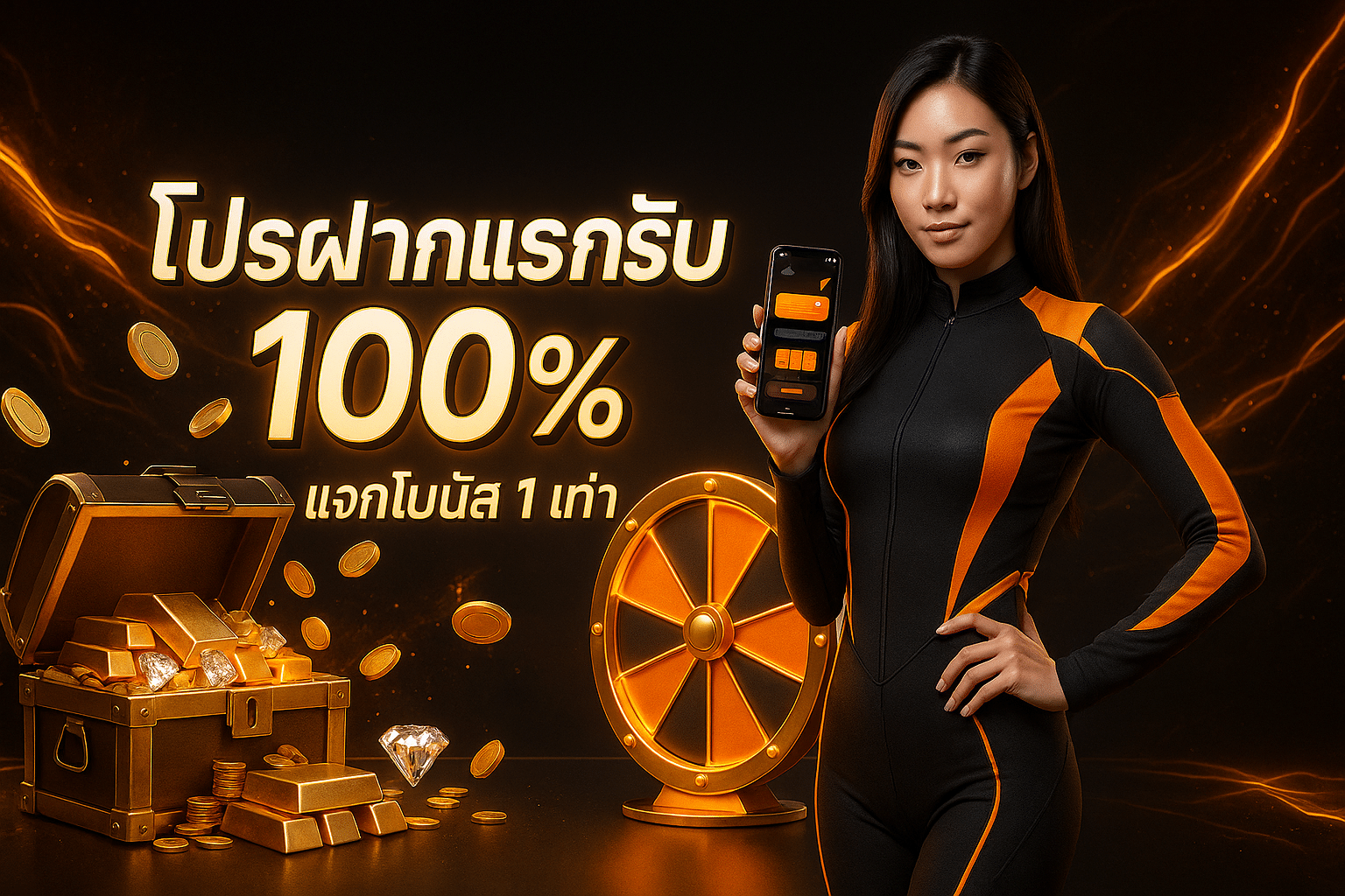 โปรฝากแรกวันรับ 100%